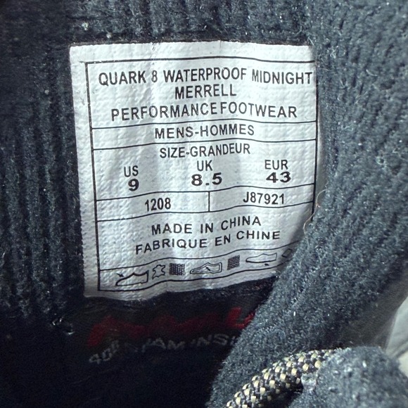 Merrell Quark 8 Waterproof Midnight Mens Hiking Boots Polartec Vibram J87921 9 main image 5